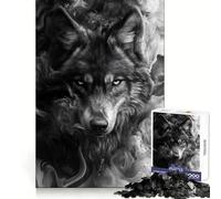 Lupo nel fumo Puzzle per adolescenti 1000 pezzi Puzzle per la concentrazione e il relax Incastra bene i pezzi Regalo memorabile (38x26cm)