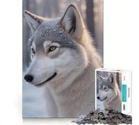 Lupo nella foresta innevata - Puzzle da 1000 pezzi - Gioco di abilità mentale - Taglio di precisione - Hobby affascinante per i momenti di svago (50x75cm)