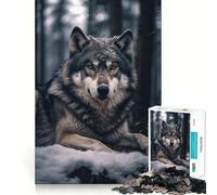 Lupo nella foresta - Puzzle da 1000 pezzi per adulti,gioco di concentrazione mentale,qualità premium,taglio laser,divertimento serale in famiglia (50x75cm)