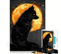 Lupo nella luna piena - Puzzle da 1000 pezzi - Memory Train - Divertente superficie liscia e priva di sbavature - Sfida stimolante per il tempo libero (38x52cm)