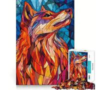 Lupo nella vetrata - Puzzle da 1000 pezzi per ragazzi - Stimola le capacità cognitive - Divertente - Chiusura ermetica - Nessun pezzo si stacca - Un modo coinvolgente per passare il tempo libero