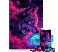 Lupo nello spazio Galassia Puzzle da 1000 pezzi per ragazzi Gioco di apprendimento cognitivo Zero Gap Perfetto incastro Compatto Divertimento per il tempo di gioco in famiglia (38x52cm)