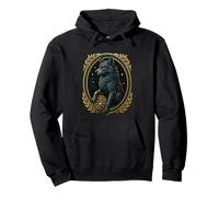 Lupo Norreno con Helm of Awe Aegishjalmur Rune Vichingo Felpa con Cappuccio