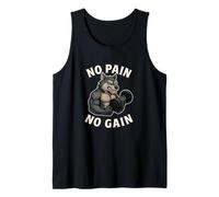 Lupo Palestra Allenamento Gym No Pain No Gain Canotta