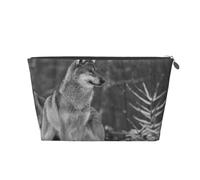 Lupo selvaggio stampato, Borsa da toilette Borsa per trucco Borsa per cosmetici Borsa da toilette da viaggio portatile