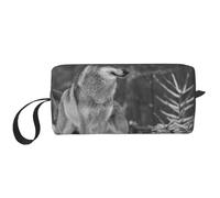 Lupo selvaggio stampato, Borsa per il trucco Borsa per cosmetici Borsa da toilette da viaggio portatile Borsa per trucco Organizer