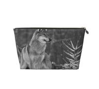 Lupo selvaggio stampato, Borsa per il trucco Borsa per cosmetici Borsa da toilette da viaggio portatile Borsa da toilette