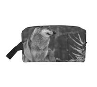 Lupo selvaggio stampato, Borsa per il trucco Borsa per cosmetici Borsa da viaggio portatile da viaggio Borsa per trucco Organizer