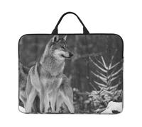 Lupo selvaggio stampato, Custodia per laptop da 14 pollici, borsa per notebook, custodia per laptop, valigetta con maniglia