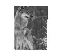 Lupo selvaggio stampato, Custodia per laptop in pelle PU, borsa per notebook, custodia per laptop, custodia per tablet