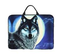 Lupo Sotto Luna Modello Custodia Del Manicotto Del Computer Portatile 14 In Adatto Per Notebook Computer Tablet Viaggi Trasporto Caso