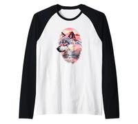 Lupo Spirito Simbolismo Animale Lupo Spirituale Estetica Maglia con Maniche Raglan
