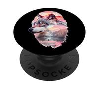 Lupo Spirito Simbolismo Animale Lupo Spirituale Estetica PopSockets PopGrip Adesivo