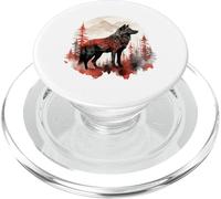 Lupo Splash Art Animal Face Forest Paesaggio Lupo PopSockets PopGrip per MagSafe