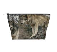 Lupo stampato, Borsa da toilette Borsa per trucco Borsa per cosmetici Borsa da toilette da viaggio portatile
