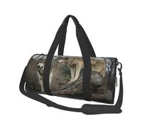 Lupo stampato, Borsone da viaggio di grande capacità Borsa rotonda Borsa da viaggio sportiva Borsa da viaggio Borsa da fitness