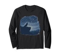 Lupo stupefacente con Colori USA per Lupi e Stelle Maglia a Manica