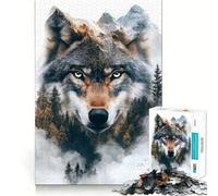Lupo tra le montagne - Puzzle da 1000 pezzi per adulti - Gioco di concentrazione mentale - Taglio di precisione - Attività creativa per rafforzare i legami affettivi (38x52cm)