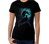 Lupo Ululando A The Moon Donna T-Shirt - Lupo Mannaro Wolves Halloween