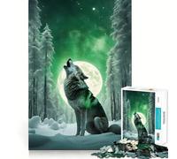 Lupo Ululante Chiaro di Luna Puzzle da 1000 Pezzi per Adolescenti Stimola le Cognizioni Divertimento con Incastro Solido Nessun Pezzo Si Perde Un Modo Coinvolgente per Passare il Tempo Libero
