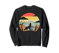 Lupo Ululante Natura Retrò Vintage Amanti Animali Felpa