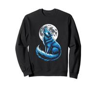 Lupo Ululante sotto La Luna Piena Felpa