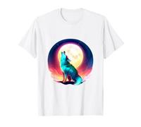 Lupo ululare alla Luna Maglietta