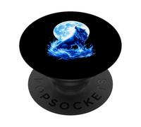 Lupo Ululato Notte Magica Luna Piena PopSockets PopGrip Adesivo