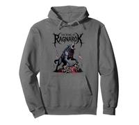 Lupo Vichingo Fenrir Mitologia norrena L'ululato di Ragnarok Felpa con Cappuccio