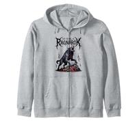 Lupo Vichingo Fenrir Mitologia norrena L'ululato di Ragnarok Felpa con Cappuccio