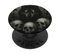 Lupo vuole un Halloween satanico con orrore gotico PopSockets PopGrip Adesivo