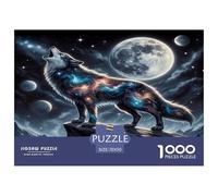 lupoJigsaw Puzzle Impossible 1000Pcs Cielo notturno stellare Decorazione Per La Casa. Rilassamento E Intelligence Per Adulti E Ragazzi Da 14 Anni 70x50cm/1000pcs