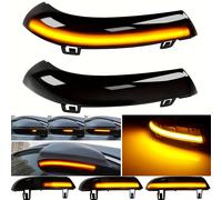 Lupu Auto 2 pezzi LED Luci Indicatore di Laterali Specchietto Retrovisore 12V Sequenziale per VW Golf 5, EOS GTI, Jetta MK5, Passat - Cablaggio Fisso, Nessuna Batteria Richiesta