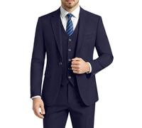 LUPURTY Completo da Uomo 3 Pezzi, Smoking Slim Fit con Un Bottone | Set di cravatte con giacca, gilet, pantaloni, ideale per lavoro, matrimoni, balli di fine anno, laurea e ritorno a casa