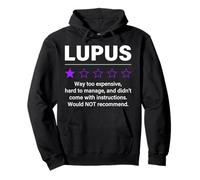 Lupus 1 Stella Valutazione Divertente Lupus Consapevolezza Combattere Lupus Felpa con Cappuccio