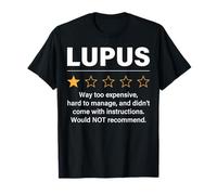 Lupus 1 Stella Valutazione Divertente Lupus Consapevolezza Combattere Lupus Maglietta