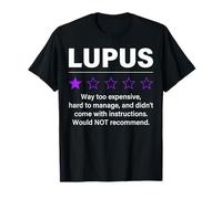 Lupus 1 Stella Valutazione Divertente Lupus Consapevolezza Combattere Lupus Maglietta
