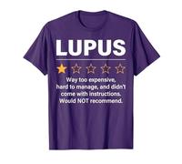 Lupus 1 Stella Valutazione Divertente Lupus Consapevolezza Guerriero Lupus Maglietta