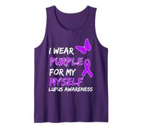 Lupus Awareness I Wear Purple for My Myself Ribbon Canotta
