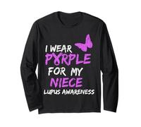 Lupus Awareness I Wear Purple for My Niece Maglia a Manica