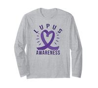 Lupus Awareness Nastro Viola SLE Meme Maglia a Manica