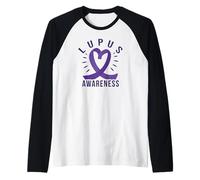 Lupus Awareness Nastro Viola SLE Meme Maglia con Maniche Raglan