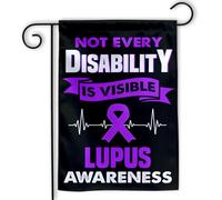 Lupus Awareness Not Every Disability Is Visible Purple Ribbon Lupus Warrior Support Lupus Awareness Bandiera Da Cortile 30X45Cm Bandiere Colorato Decorative Bandiera Vacanza Per Casa Prato