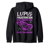 Lupus Frustration Today Cure Tomorrow Lupus Warrior Felpa con Cappuccio