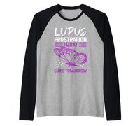 Lupus Frustration Today Cure Tomorrow Lupus Warrior Maglia con Maniche Raglan