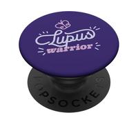 LUPUS WARRIOR Nastro Viola Farfalla Consapevolezza SLE Meme PopSockets PopGrip Adesivo