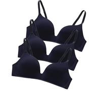 Lupy Reggiseno Sportivo da Ragazze in Cotone Traspirante Senza Cuciture Sportivo Intimo Ragazza con Cinturino Regolabile Confezione da 3