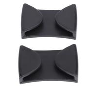 Luqeeg 2 Pezzi Clip per Occhiali da Sci, Morsetto per il Casco da Sci, Fixer di Occhiali Sportivi Invernali con Slittamento, Robusto e Duraturo per Accessori del regime Sportivo (BLACK)