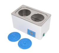 Luqeeg Bagno D'acqua Termostatico 7L, Riscaldamento a Bagno D'acqua Laboratorio a Temperatura Costante con Doppio Display a LED e 2 Aperture per Esperimento Biologico Chimico (Plug 220v)