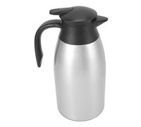 Luqeeg Caraffa Termica per caffè in Acciaio Inossidabile, Teiera da 2 Litri con Coperchio e Rubinetto a Tenuta Stagna, per Bevande Calde e Fredde Durante Riunioni di Feste in Ufficio in Bar (SILVER)